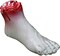 The Costume Center Zombie Foot with Bloody Stomp Halloween Decoration - Gray and Red